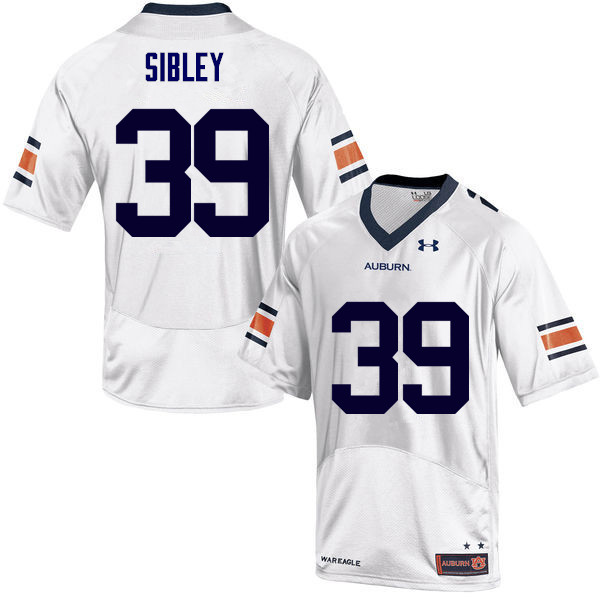 Men Auburn Tigers #39 Conner Sibley College Football Jerseys Sale-White - Click Image to Close